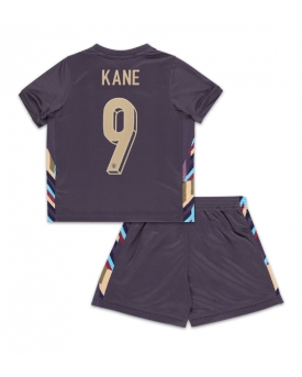 Inghilterra Harry Kane #9 Maglia Gara Trasferta Repliche Europei 2024 Bambino